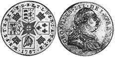 coin English 6 pence 1787