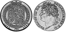 coin English 6 pence 1824