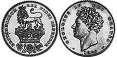 coin English 6 pence 1826