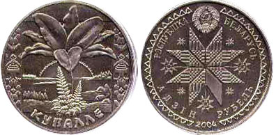 coin Belarus 1 rouble 2004