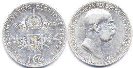 Münze Kaisertum Österreich 1 corona 1908