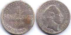 Münze Mecklenburg-Strelitz 4 Schilling 1846