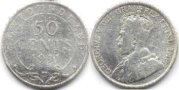 piece Newfoundlet 50 cents 1911