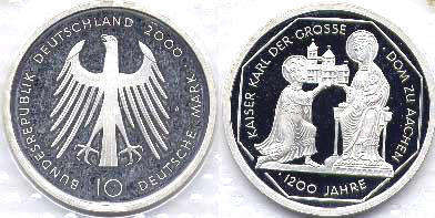 coin Germany 10 mark 2000