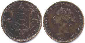 coin Jersey 1/26 shilling 1871