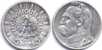 coin Poland 5 zlotych 1935