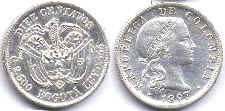 coin Colombia 10 centavos 1897