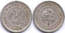 coin Colombia 2.5 centavos 1881