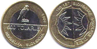 coin Slovenia 500 tolarjev 2005