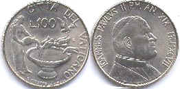 coin Vatican 100 lire 1997