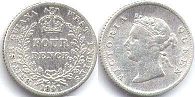 coin Guyana 4 pence 1891