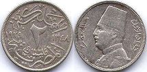 coin Egypt Egypt 2 milliemes 1929