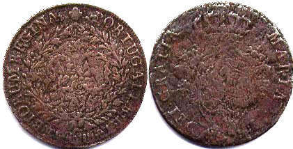 coin Portugal Azores 20 reis 1796