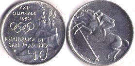moneta San Marino 10 lire 1980