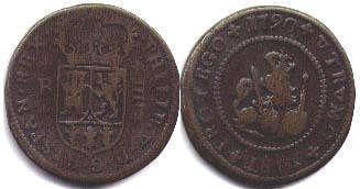 monnaie Espagne 4 maravedis 1720