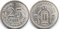 mynt Sverige 25 öre 1889