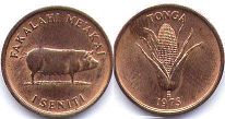 coin Tonga 1 seniti 1975