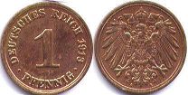 coin German Empire 1 pfennig 1913
