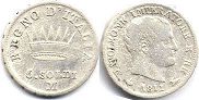 moneta Kingdom of Italy 5 soldi 1811