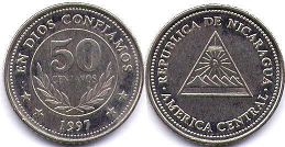 moneda Nicaragua 50 centavos 1997