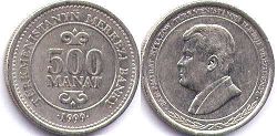 coin Turkmenistan 500 manat 1999