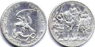 coin German Empire 2 mark 1913