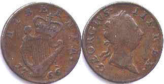 coin Ireland 1/2 penny 1766