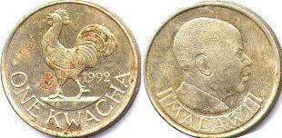 coin Malawi 1 kwacha 1992