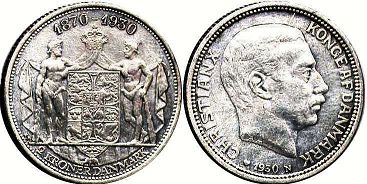 coin Denmark 2 krone 1930