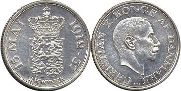 coin Denmark 2 krone 1937