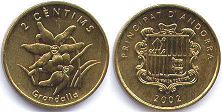 coin Andorra 2 centimes 2002