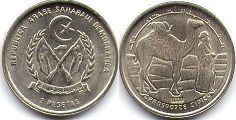coin Saharawi 2 pesetas 1992