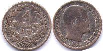 mynt Danmark 4 skilling 1854