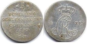 Münze Schlezwig-Holstein 5 schilling 1797