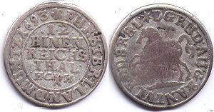 Münze Braunschweig-Wolfenbüttel 1/12 Thaler 1693