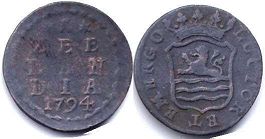 coin Zealand 1 duit 1789