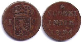 coin Sumatra 1 cent 1834