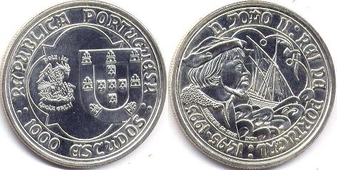 coin Portugal 1000 escudos 1995