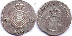 coin Sweden 1/24 riksdaler 1778