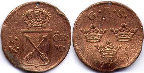 coin Sweden 1 ore KM 1772