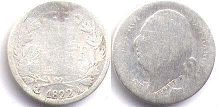 coin France 1/2 franc 1822