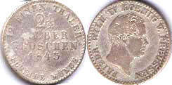 Münze Preußen 2.5 groschen 1843