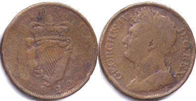 coin Ireland 1 penny 1822