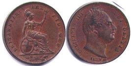 coin UK old coin farthing 1831