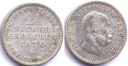coin Prussia 2.5 groschen 1870