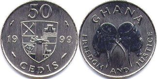 coin Ghana 50 cedis 1999