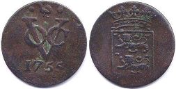 coin West Friesland 1 duit 1755