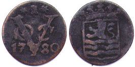 coin Zealand 1 duit 1780