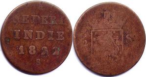 coin Sumatra 1/2 stuver 1822