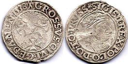 moneta Danzig (Gdansk) 1 grosze 1538